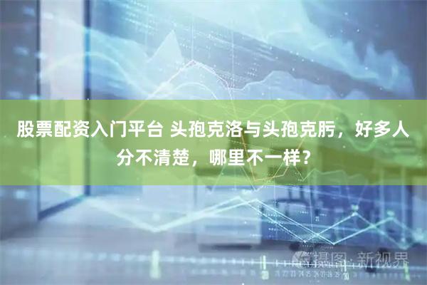 股票配资入门平台 头孢克洛与头孢克肟，好多人分不清楚，哪里不一样？